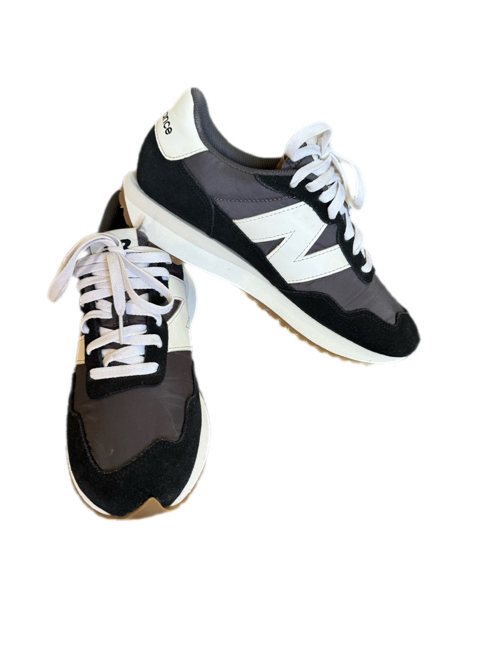 New Balance 237 Black and White Retro Runner - women size 10 men 8.5 - Picture 2 of 7